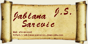 Jablana Sarević vizit kartica